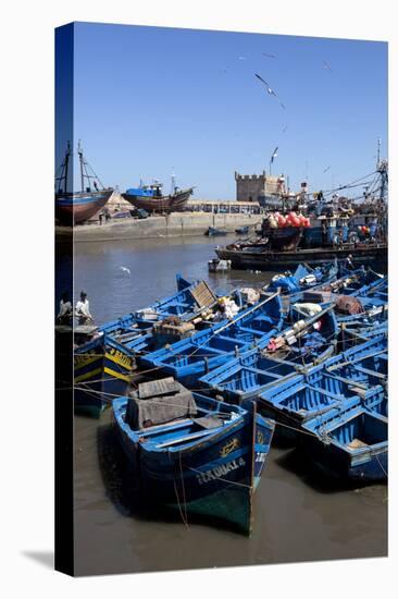 Fishing Port with Traditional Boats in Front of the Old Fort-Stuart Black-Stretched Canvas