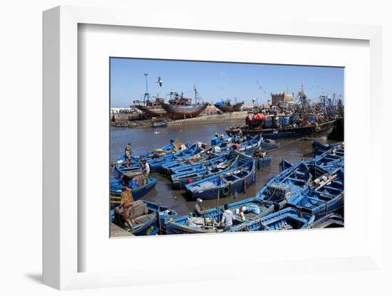 Fishing Port with Traditional Boats in Front of the Old Fort-Stuart Black-Framed Photographic Print