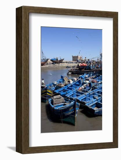 Fishing Port with Traditional Boats in Front of the Old Fort-Stuart Black-Framed Photographic Print