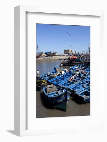Fishing Port with Traditional Boats in Front of the Old Fort-Stuart Black-Framed Photographic Print