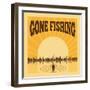 Fishing Poster-Macrovector-Framed Art Print