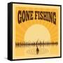 Fishing Poster-Macrovector-Framed Stretched Canvas