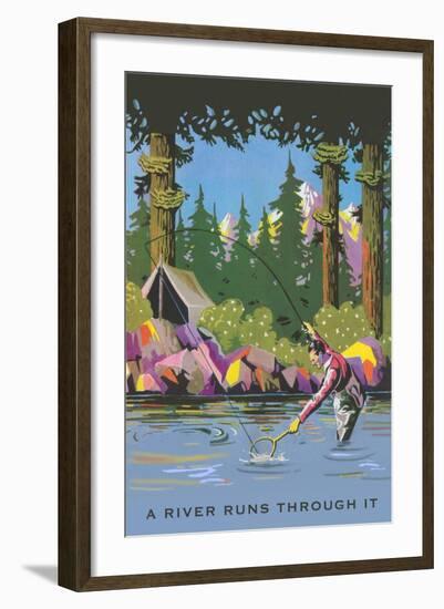 Fishing Poster-null-Framed Art Print