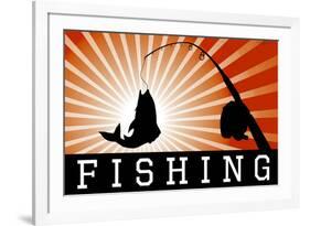 Fishing Red Sports-null-Framed Art Print