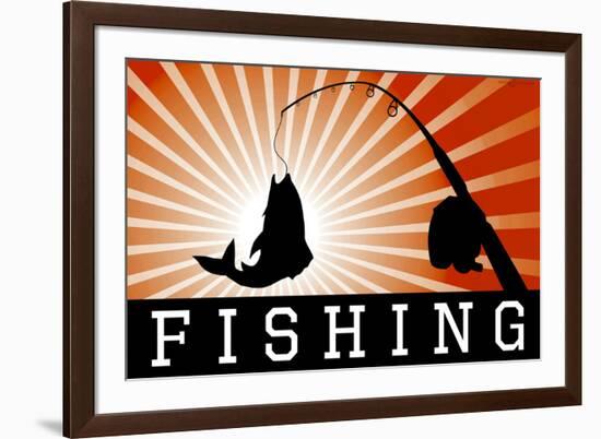 Fishing Red Sports-null-Framed Art Print