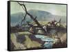 Fishing Retreat III-Roy M. Mason-Framed Stretched Canvas