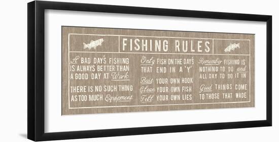 Fishing Rules Panel-Unknown The Vintage Collection-Framed Art Print