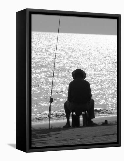 Fishing Sanya Beach - China, 2008-Peter McClure-Framed Stretched Canvas
