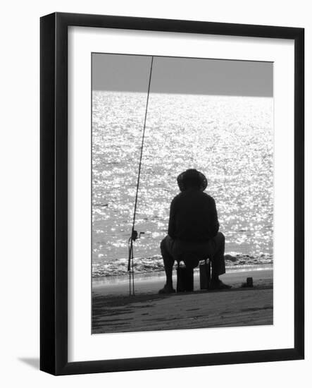 Fishing Sanya Beach - China, 2008-Peter McClure-Framed Photographic Print