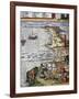 Fishing Scene and Preparing Fish at Port City of Cadiz-Jan Janssonius-Framed Giclee Print