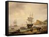 Fishing Scene, Teignmouth Beach and the Ness, 1831-Thomas Luny-Framed Stretched Canvas