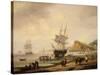 Fishing Scene, Teignmouth Beach and the Ness, 1831-Thomas Luny-Stretched Canvas