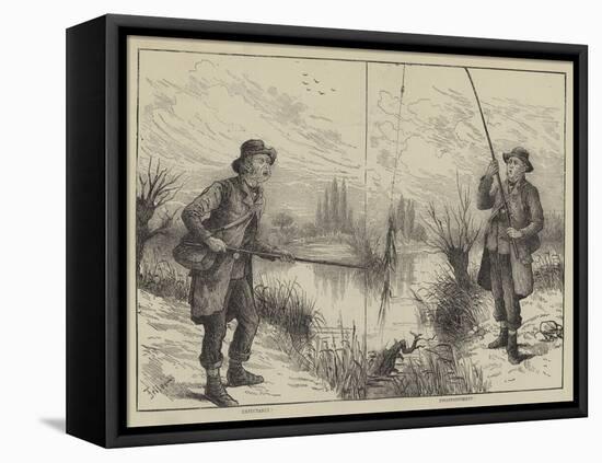 Fishing Scenes-Frank Feller-Framed Stretched Canvas