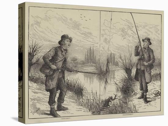 Fishing Scenes-Frank Feller-Stretched Canvas