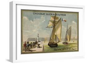 Fishing Schooner Leaving Port-null-Framed Giclee Print