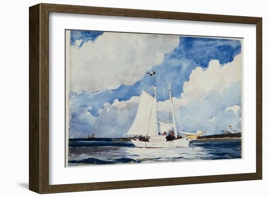 Fishing Schooner, Nassau, C.1898-99-Winslow Homer-Framed Giclee Print