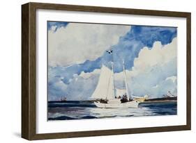 Fishing Schooner, Nassau-Winslow Homer-Framed Giclee Print