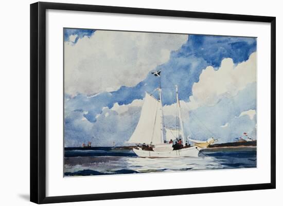Fishing Schooner, Nassau-Winslow Homer-Framed Giclee Print
