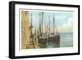 Fishing Schooners, Nantucket, Massachusetts-null-Framed Art Print