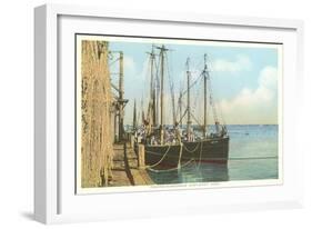 Fishing Schooners, Nantucket, Massachusetts-null-Framed Art Print