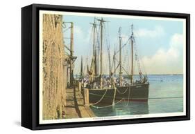 Fishing Schooners, Nantucket, Massachusetts-null-Framed Stretched Canvas