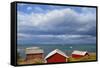 Fishing Sheds, Kjerringoy, Nordland, Norway, Scandinavia, Europe-Doug Pearson-Framed Stretched Canvas