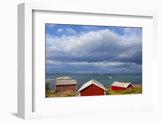 Fishing Sheds, Kjerringoy, Nordland, Norway, Scandinavia, Europe-Doug Pearson-Framed Photographic Print