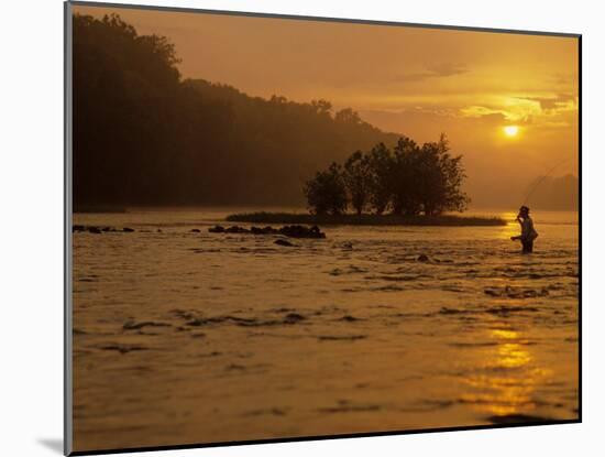 Fishing, Shepherdstown, West Virginia, USA-Kenneth Garrett-Mounted Premium Photographic Print