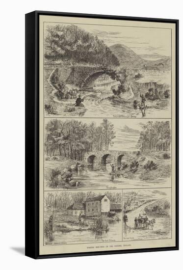 Fishing Sketches on the Dodder, Ireland-Thomas Harrington Wilson-Framed Stretched Canvas