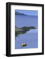 Fishing Skiff Anchored in Fjord-Paul Souders-Framed Photographic Print