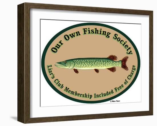 Fishing Society Liars Club-Mark Frost-Framed Giclee Print