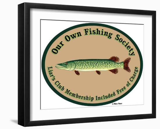 Fishing Society Liars Club-Mark Frost-Framed Giclee Print