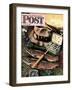 "Fishing Still Life," Saturday Evening Post Cover, April 15, 1944-John Atherton-Framed Giclee Print