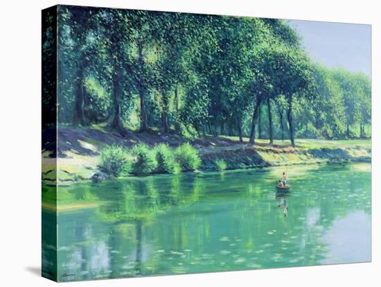 Fishing, Summertime: Dordogne-Edward Dawson-Stretched Canvas