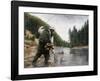 Fishing the Gallatin-Kevin Daniel-Framed Giclee Print