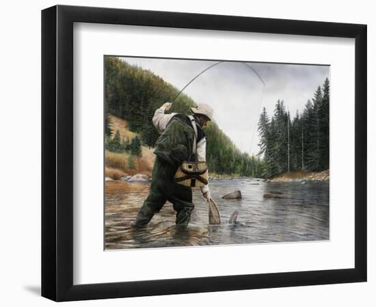 Fishing the Gallatin-Kevin Daniel-Framed Art Print