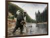 Fishing the Gallatin-Kevin Daniel-Framed Giclee Print