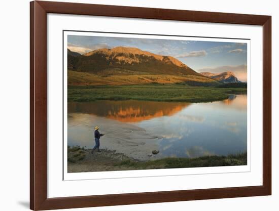 Fishing The Green At Sunset-Donald Paulson-Framed Giclee Print