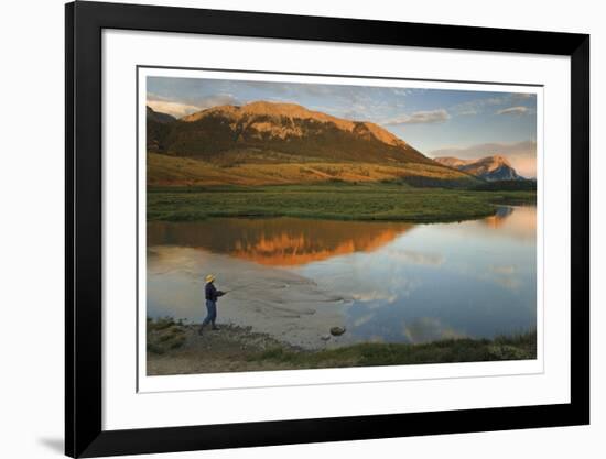 Fishing The Green At Sunset-Donald Paulson-Framed Giclee Print