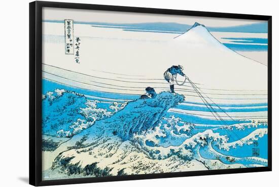 Fishing The Sea by Katushika Hokusai-Trends International-Framed Poster