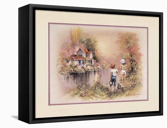 Fishing Time-unknown Orpinas-Framed Stretched Canvas