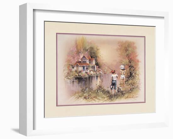 Fishing Time-unknown Orpinas-Framed Art Print