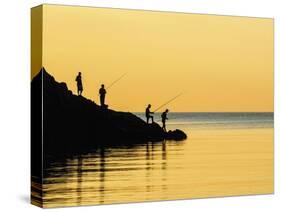 Fishing Together-Mikael Svensson-Stretched Canvas