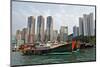 Fishing Trawlers at Anchor in Aberdeen Harbor, Hong Kong-Richard Wright-Mounted Photographic Print