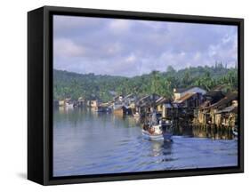 Fishing Trawlers in the Harbour, Phu Quoc Island, Southwest Vietnam, Indochina, Southeast Asia-Tim Hall-Framed Stretched Canvas