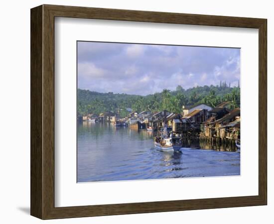 Fishing Trawlers in the Harbour, Phu Quoc Island, Southwest Vietnam, Indochina, Southeast Asia-Tim Hall-Framed Photographic Print