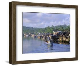 Fishing Trawlers in the Harbour, Phu Quoc Island, Southwest Vietnam, Indochina, Southeast Asia-Tim Hall-Framed Photographic Print