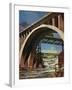 "Fishing Under Bridge," June 12, 1948-John Atherton-Framed Giclee Print