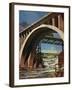 "Fishing Under Bridge," June 12, 1948-John Atherton-Framed Giclee Print