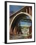 "Fishing Under Bridge," June 12, 1948-John Atherton-Framed Giclee Print